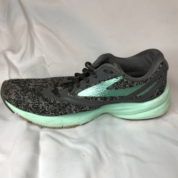 BROOKS LAUNCH 4 ATHLETIC SHOES ANTHRACITE/BEACH GLASS/SILVER SIZE WOMENS 9 - Picture 4 of 10
